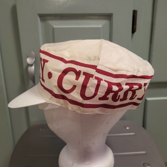 VTG 80s Curry College Colonels University USA Union Made Painters Hat Cap - Picture 6 of 11